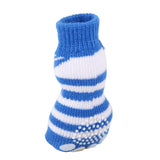 Maxbell Maxbell Striped Pet Dog Doggie Socks Paws Covers w/ Non-slip Bottom -Size S