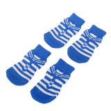 Maxbell Maxbell Striped Pet Dog Doggie Socks Paws Covers w/ Non-slip Bottom -Size S