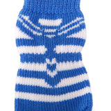 Maxbell Maxbell Striped Pet Dog Doggie Socks Paws Covers w/ Non-slip Bottom -Size S