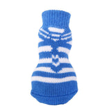 Maxbell Maxbell Striped Pet Dog Doggie Socks Paws Covers w/ Non-slip Bottom -Size S
