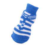 Maxbell Maxbell Striped Pet Dog Doggie Socks Paws Covers w/ Non-slip Bottom -Size S