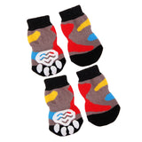 Maxbell Maxbell Multicolor Pet Dog Doggie Socks Paws Covers w/ Non-slip Bottom -Size M