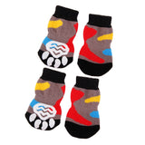 Maxbell Maxbell Multicolor Pet Dog Doggie Socks Paws Covers w/ Non-slip Bottom -Size M