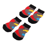 Maxbell Maxbell Multicolor Pet Dog Doggie Socks Paws Covers w/ Non-slip Bottom -Size M
