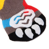 Maxbell Maxbell Multicolor Pet Dog Doggie Socks Paws Covers w/ Non-slip Bottom -Size M