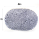 Maxbell Bedroom  Mat Rug Faux Fur Carpet Floor Cover Non-slip -Gray