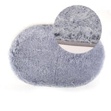 Maxbell Bedroom  Mat Rug Faux Fur Carpet Floor Cover Non-slip -Gray