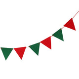 Maxbell 10pcs Triangle Flag Garland Banner Party Christmas Xmas Decoration