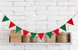 Maxbell 10pcs Triangle Flag Garland Banner Party Christmas Xmas Decoration