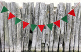 Maxbell 10pcs Triangle Flag Garland Banner Party Christmas Xmas Decoration