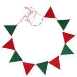 Maxbell 10pcs Triangle Flag Garland Banner Party Christmas Xmas Decoration