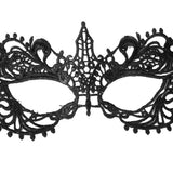Maxbell Women Black Sexy Venetian Masquerade Pointed Eye Mask Lace Party Fancy Dress