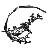 Maxbell Women Black Sexy Venetian Masquerade One-Eyed Mask Lace Party Fancy Dress