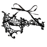 Maxbell Women Black Sexy Venetian Masquerade One-Eyed Mask Lace Party Fancy Dress