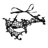 Maxbell Women Black Sexy Venetian Masquerade One-Eyed Mask Lace Party Fancy Dress