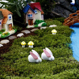 Maxbell 4x10x Miniature Dollhouse Bonsai Craft Garden Resin Landscape DIY Rabbit Decor