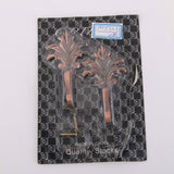 Maxbell 2Pcs Vintage Maple leaves Curtain Tieback Tassel Hooks Door Wall Hook Copper
