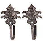 Maxbell 2Pcs Vintage Maple leaves Curtain Tieback Tassel Hooks Door Wall Hook Copper