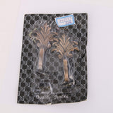 Maxbell 9x2Pcs Vintage Maple leaves Curtain Tieback Tassel Hooks Door Wall Hook Bronze