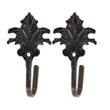 Maxbell 9x2Pcs Vintage Maple leaves Curtain Tieback Tassel Hooks Door Wall Hook Bronze