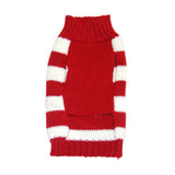 Maxbell Maxbell Christmas Reindeer Red White Striped Sweater Warm Clothes for Pet Dogs S