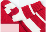 Maxbell Maxbell Christmas Reindeer Red White Striped Sweater Warm Clothes for Pet Dogs S