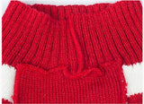 Maxbell Maxbell Christmas Reindeer Red White Striped Sweater Warm Clothes for Pet Dogs S