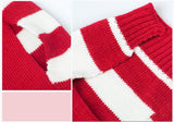 Maxbell Maxbell Christmas Reindeer Red White Striped Sweater Warm Clothes for Pet Dogs M