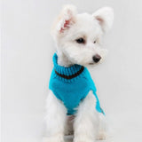 Maxbell Maxbell Blue Pet Dog Turtleneck Sweater Clothes Apparel with Owl Pattern- Size S