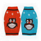 Maxbell Maxbell Blue Pet Dog Turtleneck Sweater Clothes Apparel with Owl Pattern- Size S