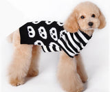 Maxbell Maxbell White Skeleton Bone Pattern Dog Turtleneck Sweater Dog Clothes Size XS