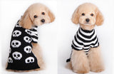 Maxbell Maxbell White Skeleton Bone Pattern Dog Turtleneck Sweater Dog Clothes Size XS