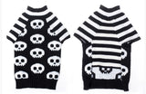 Maxbell Maxbell White Skeleton Bone Pattern Dog Turtleneck Sweater Dog Clothes Size XS