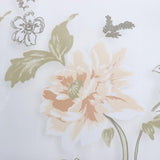 Maxbell Yellow Flower Voile Window Curtain Sheer Tulle Drape Beads Valance