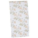 Maxbell Yellow Flower Voile Window Curtain Sheer Tulle Drape Beads Valance
