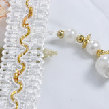 Maxbell Yellow Flower Voile Window Curtain Sheer Tulle Drape Beads Valance