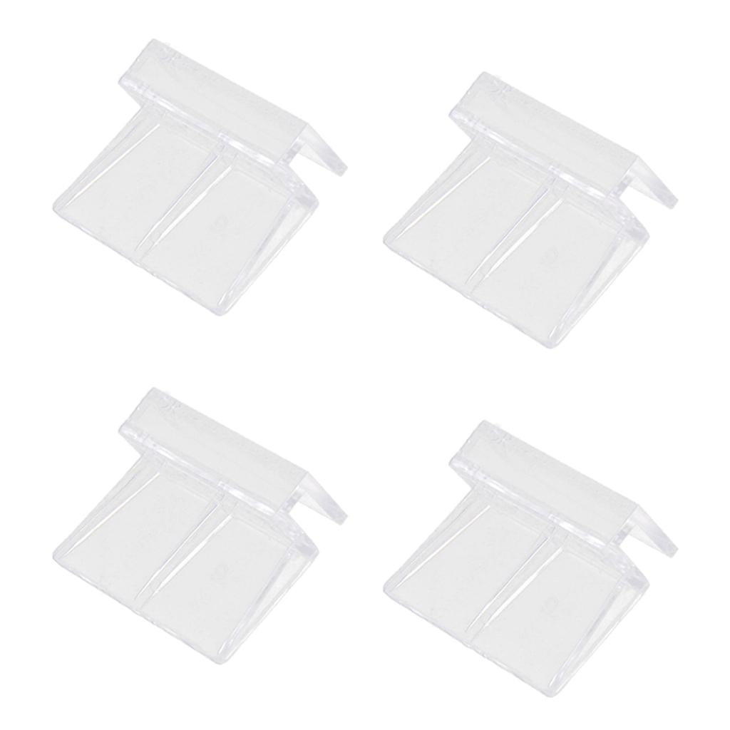4Pcs Aquarium Fish Tank Plastic Clips Glass Cover Strong Support Holders 6mm