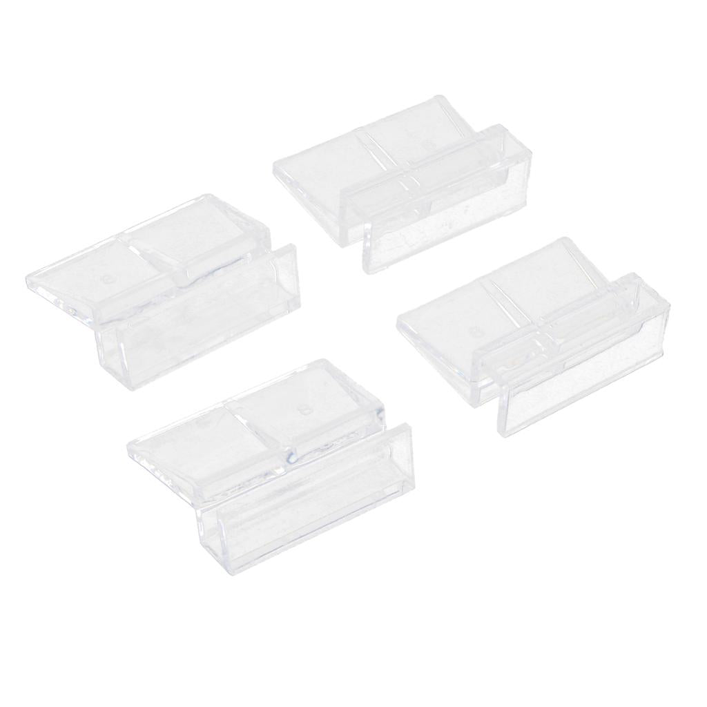 Maxbell Maxbell 4Pcs Aquarium Fish Tank Plastic Clips Glass Cover Strong Support Holders 8mm