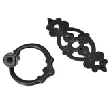 Maxbell 8xVintage Black Wardrobe Cabinet Door Cupboard Drawer Pull Ring Handle Knob
