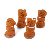 Maxbell Maxbell Lovely Warm Dog Puppy Pet Cotton Rubber Shoes Winter Autumn Boots Brown 1#