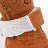 Maxbell Maxbell Lovely Warm Dog Puppy Pet Cotton Rubber Shoes Winter Autumn Boots Brown 1#