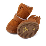 Maxbell Maxbell Lovely Warm Dog Puppy Pet Cotton Rubber Shoes Winter Autumn Boots Brown 5#