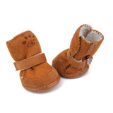 Maxbell Maxbell Lovely Warm Dog Puppy Pet Cotton Rubber Shoes Winter Autumn Boots Brown 5#