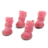 Maxbell Maxbell Lovely Warm Dog Puppy Pet Cotton Rubber Shoes Winter Autumn Boots Pink 2#