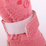 Maxbell Maxbell Lovely Warm Dog Puppy Pet Cotton Rubber Shoes Winter Autumn Boots Pink 2#