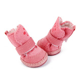 Maxbell Maxbell Lovely Warm Dog Puppy Pet Cotton Rubber Shoes Winter Autumn Boots Pink 3#