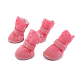 Maxbell Maxbell Lovely Warm Dog Puppy Pet Cotton Rubber Shoes Winter Autumn Boots Pink 4#