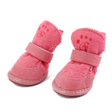 Maxbell Maxbell Lovely Warm Dog Puppy Pet Cotton Rubber Shoes Winter Autumn Boots Pink 4#