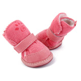Maxbell Maxbell Lovely Warm Dog Puppy Pet Cotton Rubber Shoes Winter Autumn Boots Pink 4#