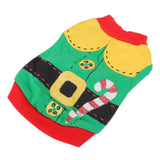 Maxbell Maxbell Green Santa Christmas Cotton T-shirt Clothes Apparel for Pet Dog Puppy M